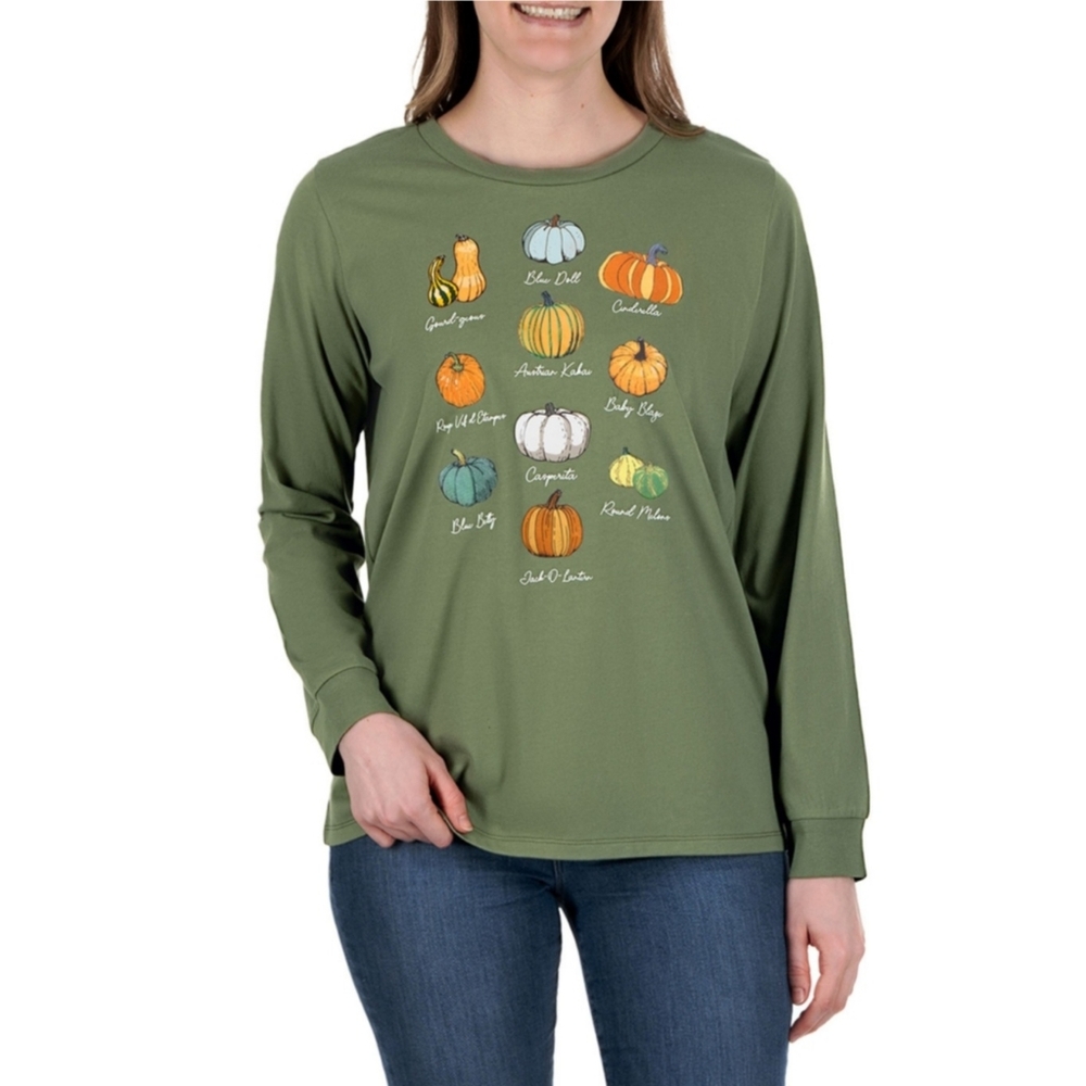 State of Mine Pumpkin Harvest Longsleeve T-shirt Medium Fall Tee